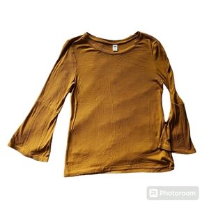 Old Navy soft-ribbed bell sleeve blouse